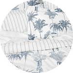 Beachy blue bedding