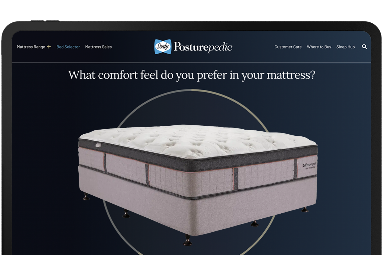 Our bed collection 31 Mobile Section Image Try Bed Selector